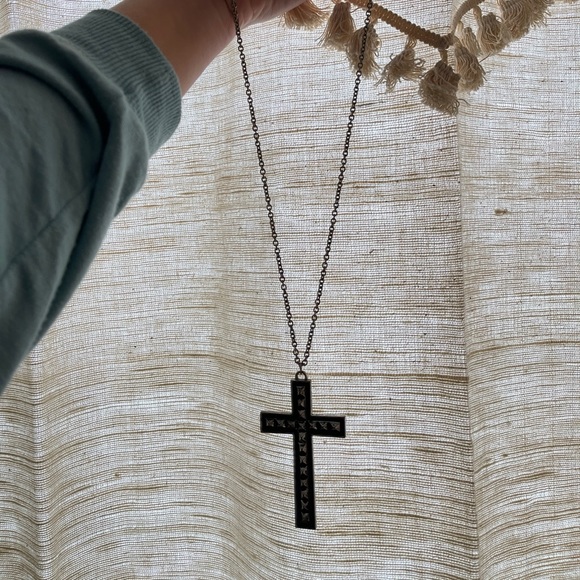 Studded Cross Necklace - Picture 3 of 6